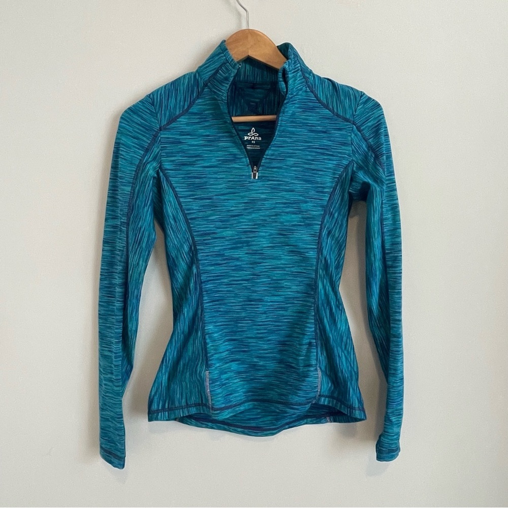 Prana | Turquioise Quarter Zip Sweatshirt XS